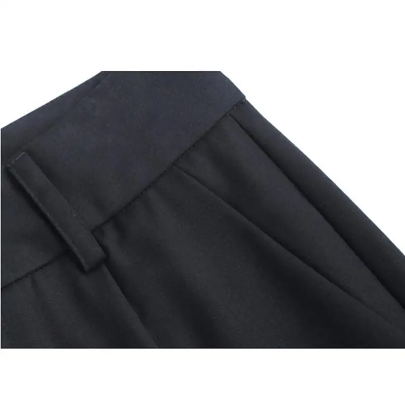 Женский брючный костюм для офиса черные и серые шаровары размера плюс 3xl деловые