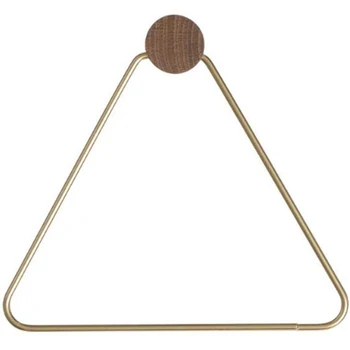 

Toilet Paper Holder Triple-cornered Roll Holder Paper Towel Holder Wooden Copper Combination Kitchen Towel Holder Towel Holder B