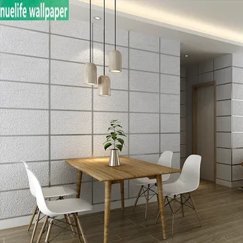

Simple modern square plaid soft pack TV background wall paper bedroom living room kids room sofa wallpaper 3d embossed wallpaper