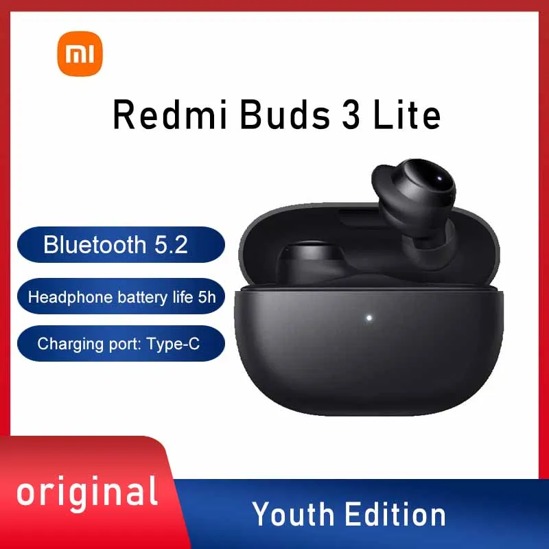 Беспроводные наушники Redmi Buds 3 Lite Youth Edition Xiaomi Tws Bluetooth 5 2 игровая гарнитура с