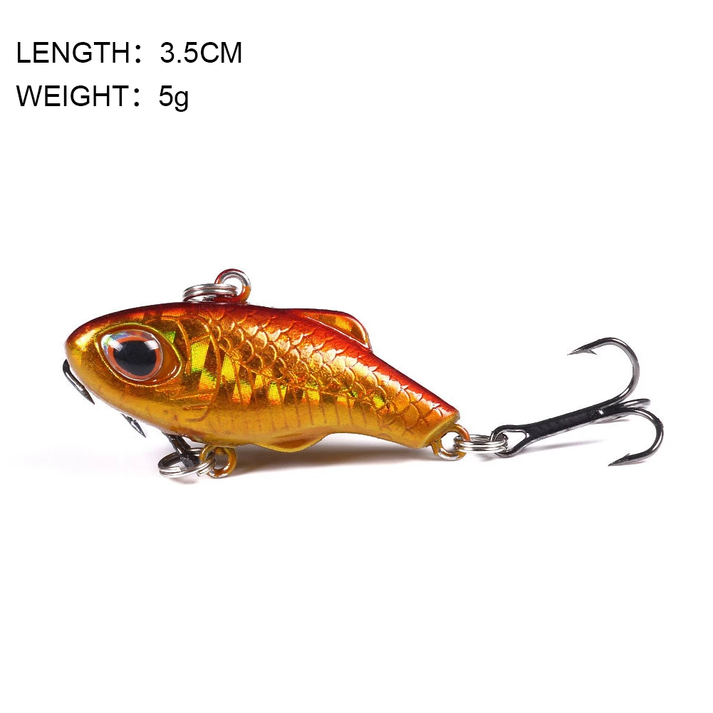 3.5cm Fishing Lure Sinking Mini Crankbait Vibration Artificial Hard Bait Winter Ice Fishing Wobbler Bass Fishing Tools Tackle