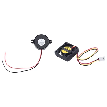 

1 Pcs 40 X 10mm 4010 8.9 CFM 3Pins Computer Cooling Fan & 1 Pcs DC 9-15V HYD-4218 Active Piezo Electronic Alarm Buzzer