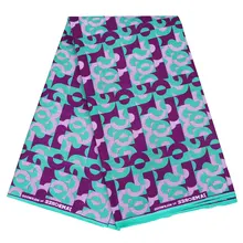 Африканский высококачественный настоящий воск настоящий голландский воск фиолетовый и зеленый печатный материал 6 ярдов Последние поступления