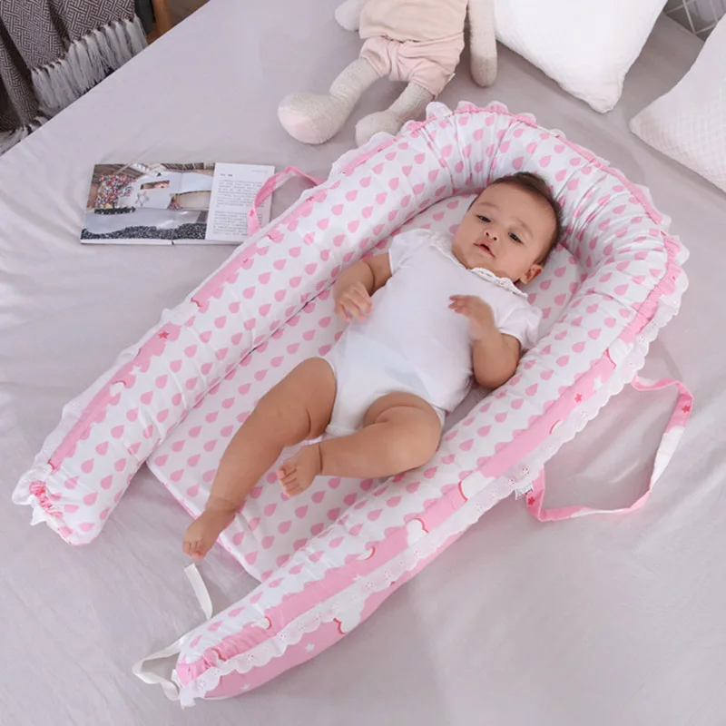 Potrable Baby Crib Foldable Bionic Nest Bed Infant Travel Bed Toddler Cotton Cradle Cot for Newborn Baby Bed Bassinet Bumper