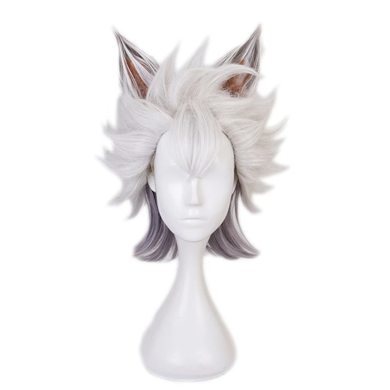 

Jack Howl Cosplay Wig Game Twisted Wonderland Short Heat Resistant Synthetic Hair Wigs Halloween Party Role Play + Free Hairnet