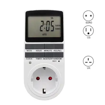 

GloryStar Electronic Digital Timer Switch EU US BR Plug Kitchen Timer Outlet 230V Programmable Timing Socket