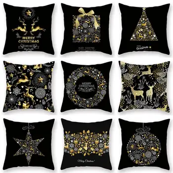 

Christmas Cushion Cover 2019 Merry Christmas Decorations for Home Christmas Gift Xmas Navidad Cristmas Decor Happy New Year 2020