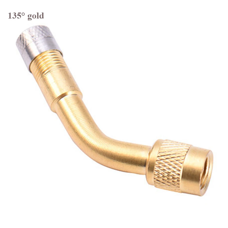 Air Tyre Valve Tire Valve Stem Extenders Extension Adapter 45/90/135 Degree Angle Brass for Car Truck Motorcycle Electric car - Цвет: 135 Degree gold