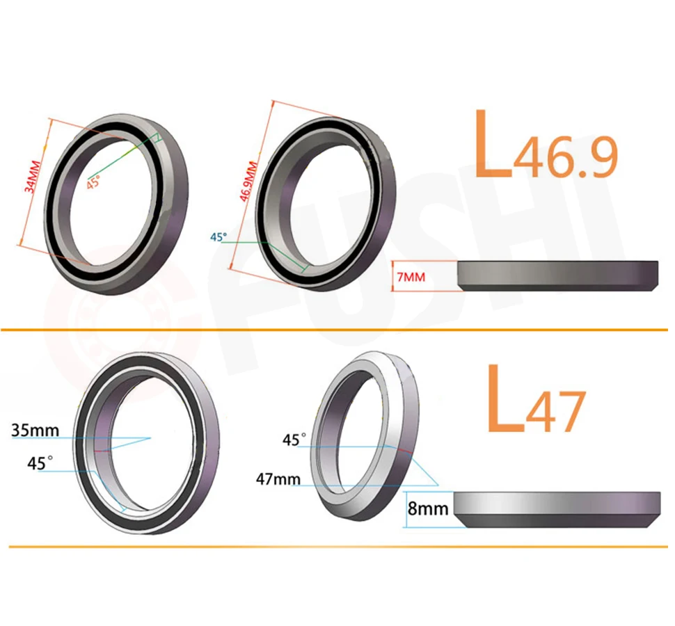 ABEC-5 38 39 41 41.8 43.8 44
