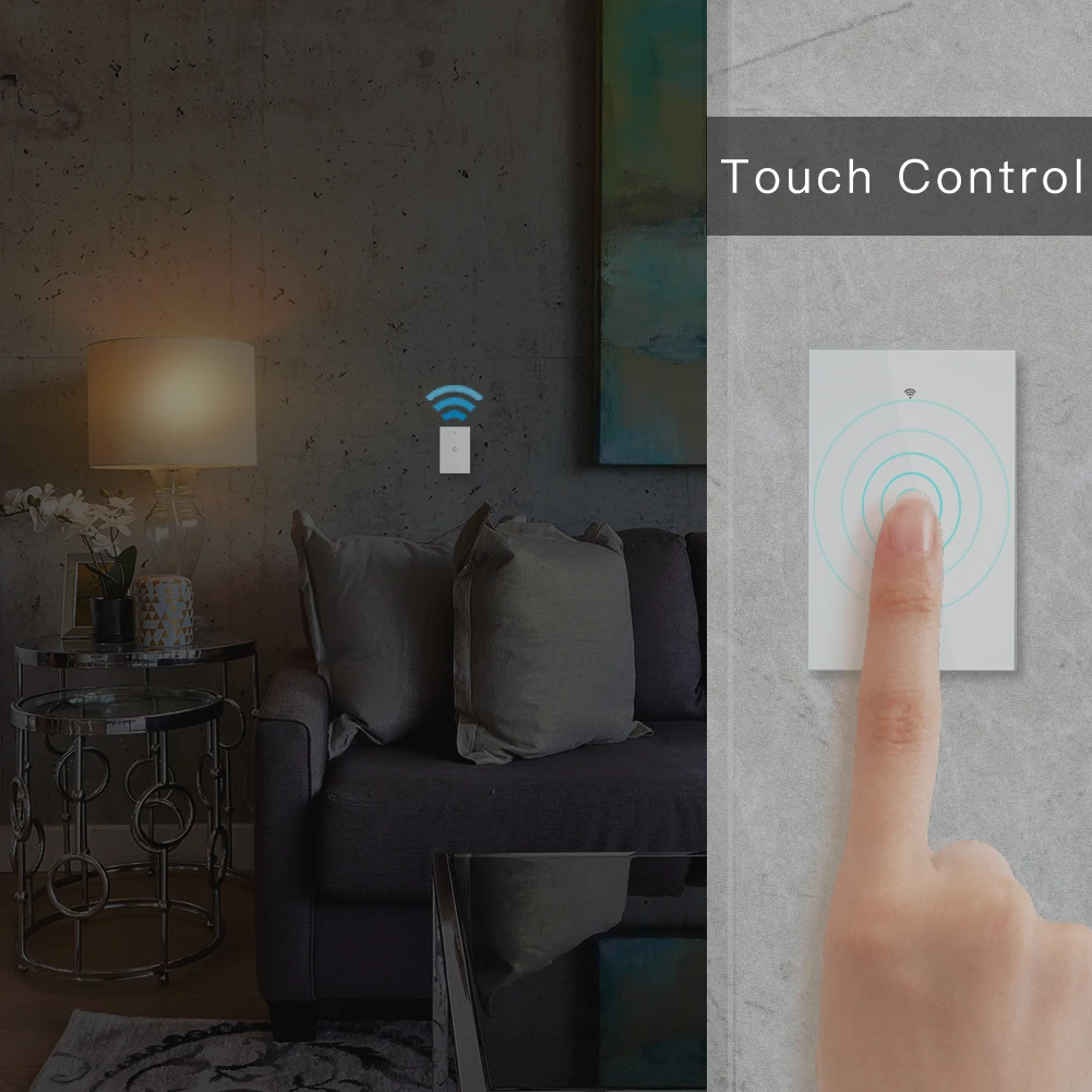 Wi-Fi Смарт настенный выключатель света Стекло Панель RF433& Wi-Fi приложение Smart Life приложение Tuya дистанционного Управление работает с Amazon Alexa Google Home 1/2/3