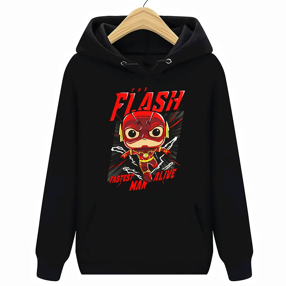 Черный Funko Pop Box Lunch эксклюзивные толстовки с капюшоном и свитшоты из винила The Flash Comics - Цвет: Черный