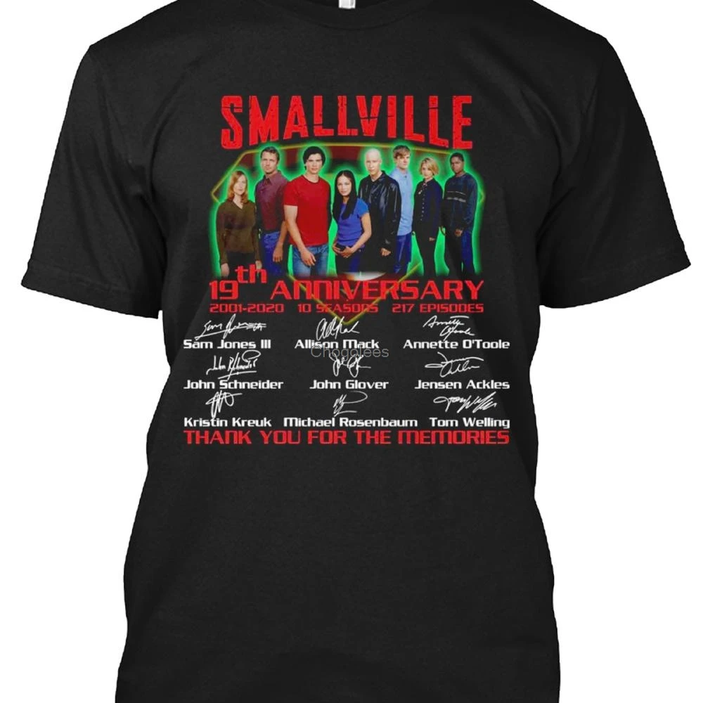 Футболка Smallville с графическим подарком на 19-ю годовщину надписью all cast спасибо за