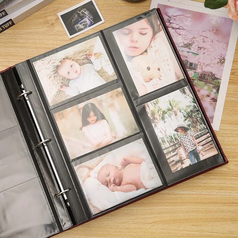 Винтажный 6-дюймовый свободный лист 600 карманы кортическая семейная вставка фотоальбомы Тип 4D 6 дюймов большой емкости подарок для свадьбы дня рождения