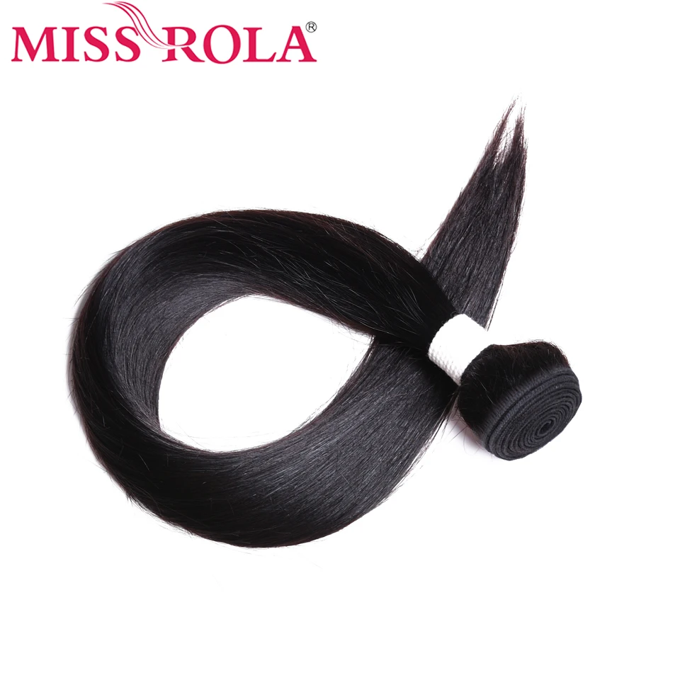 Miss Rola волосы перуанские пучки волос с закрытием человеческих волос не-прямые волосы Реми 4 пучка с закрытием натурального цвета