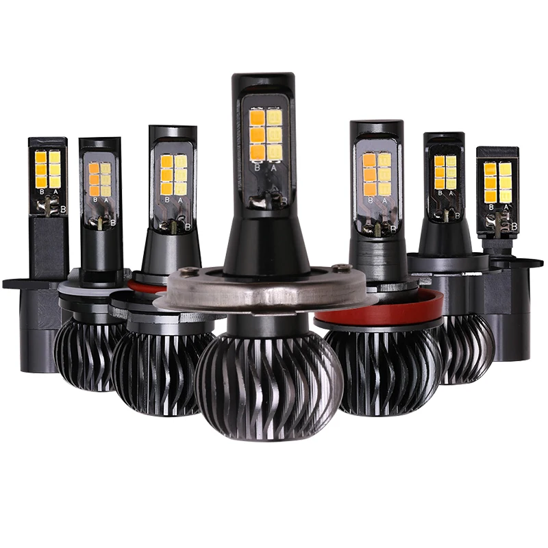 2 шт. Автомобильные светодиодные лампы H4 H1 H3 H7 H11 880 9005 9006 HB3 HB4|Передние LED-фары для