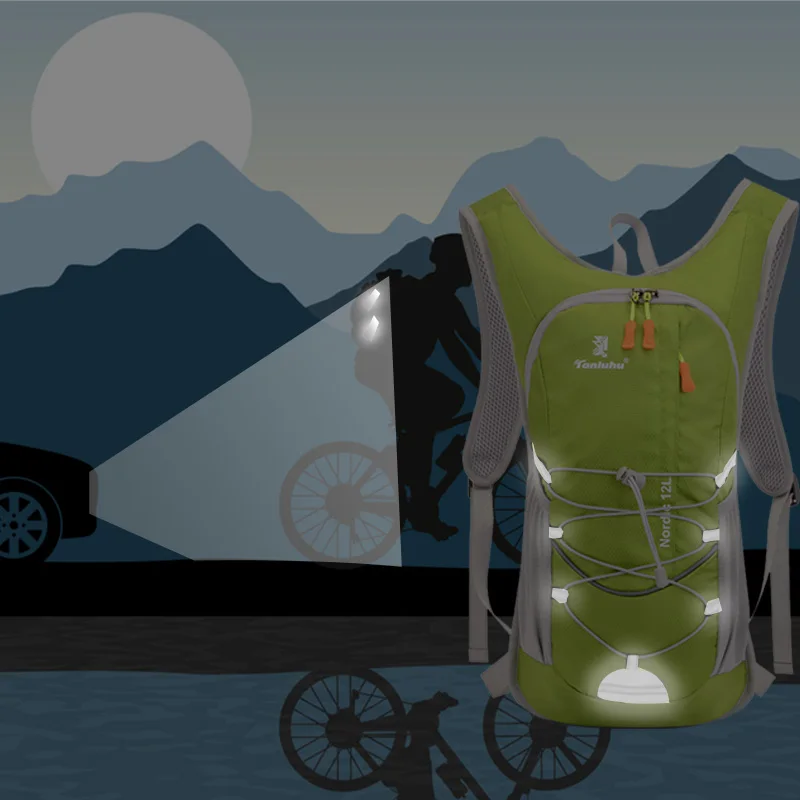 Рюкзак для велосипеда на открытом воздухе, велосипедная сумка со светоотражателями для велосипеда, дышащая спортивная сумка для пеших прогулок, кемпинга, путешествий, занятий спортом Bicicleta XA216D