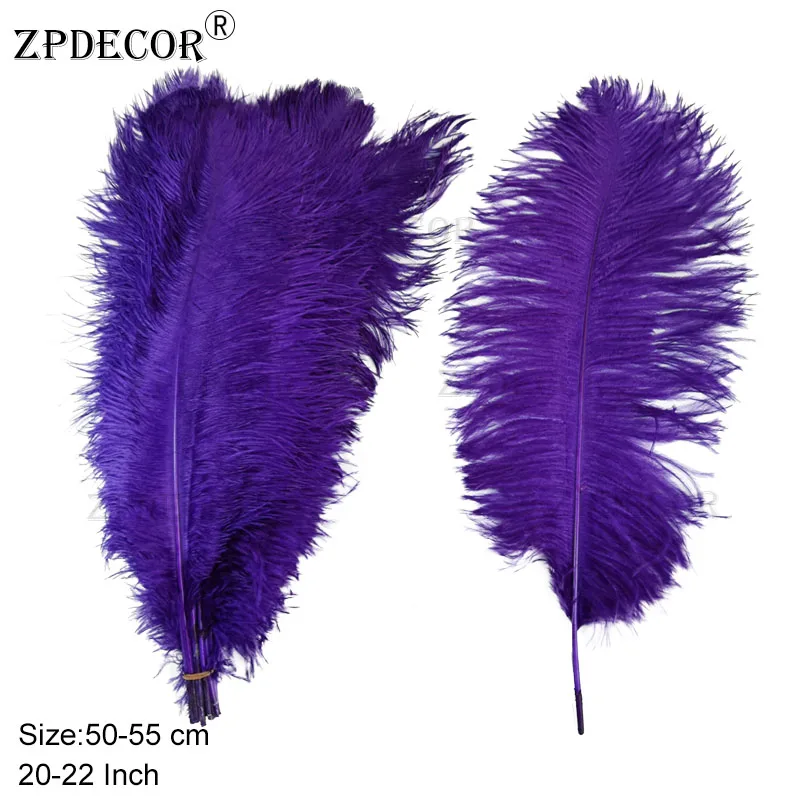 ZPDECOR перо 20 22 дюйма 50 55 см первоклассное страусиное для вечерние и аксессуаров