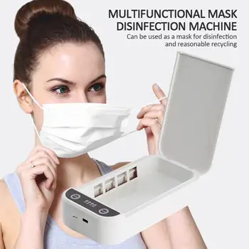 

White Masks Sterilizer Uv Sterilizer Masks Disinfection Box Phone Sterilizer Coin Key Health Care Towels Portable Multipurpose