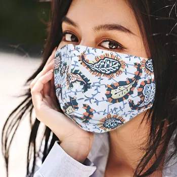 

4PC Unisex Mouth Masks Cute Cotton Printing Face Mask Mascarilla Outdoor Mouth Mask Washable Reusable Face Mask Maschera