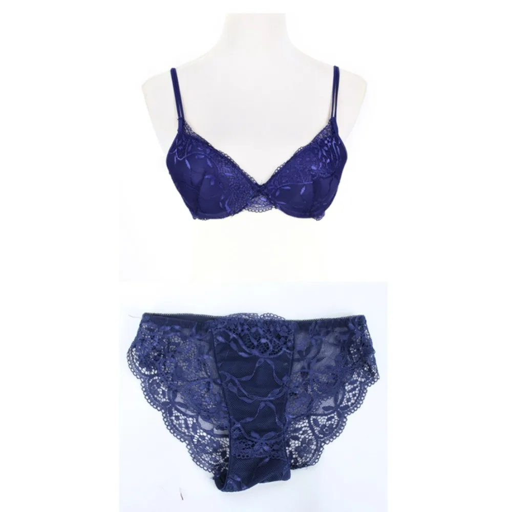 bra and panty Sexy Elegant Bra and Panty Women Set Candy Colors Lady Bra Underwear Satin Lace Embroidery Bras Panties Sets B Cup sexy bra panty set