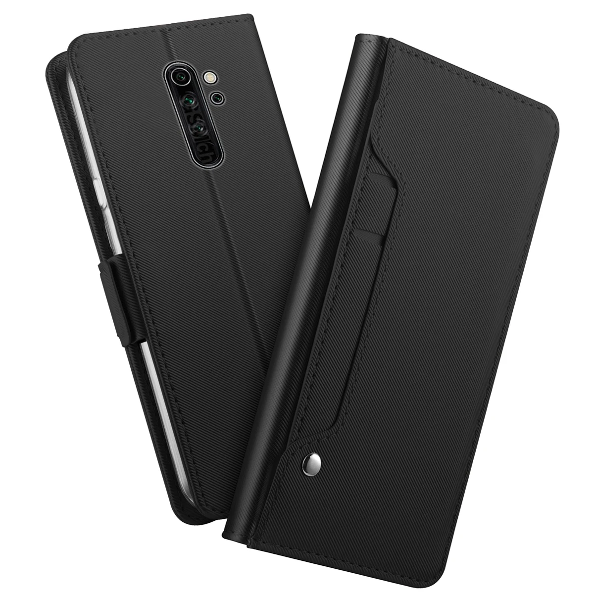 Для Xiao mi Red mi 8 8A Note 8 Pro Чехол из искусственной кожи чехол-книжка с подставкой и отделениями для карт для Xiaomi mi 9 Pro 5G чехол - Цвет: Черный
