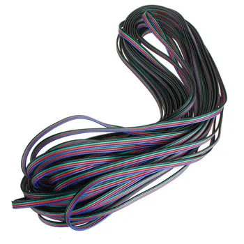 

CLAITE 20M 22 AWG 4 Pin Extension Connector Cable Wire Cord for RGB LED Strip Light Cord for 3528 5050 RGB LED Strip