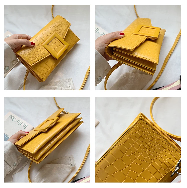 Goede Mode Steen Patroon Kleine Flap Bag Vrouwen Schouder Messnger Bag Hoge Kwaliteit Pu Vrouwen Designer Handtassen Chic Crossbody Tassen Nieuwe