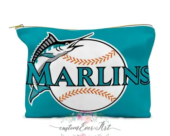 

Miami Marlins cosmetic bag Cosmetic Case Cosmetic pouch makeup bag cute travel bag for women gift