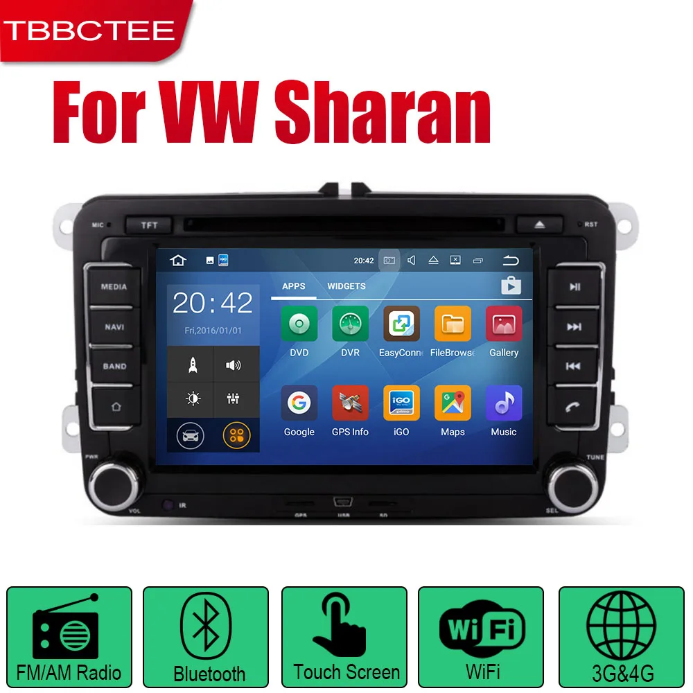 Standard machine TBBCTEE автомобильный dvd-плеер gps навигация для Volkswagen VW Sharan 2010~ автомобильный Android мультимедийная система экран Радио стерео - Цвет: Standard machine