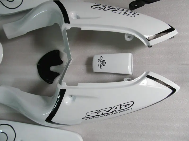 Комплект обтекателей для GSXR600 750 96 97 98 99 00 GSXR 600 1996 1999 2000 ABS белый черный комплект + 7