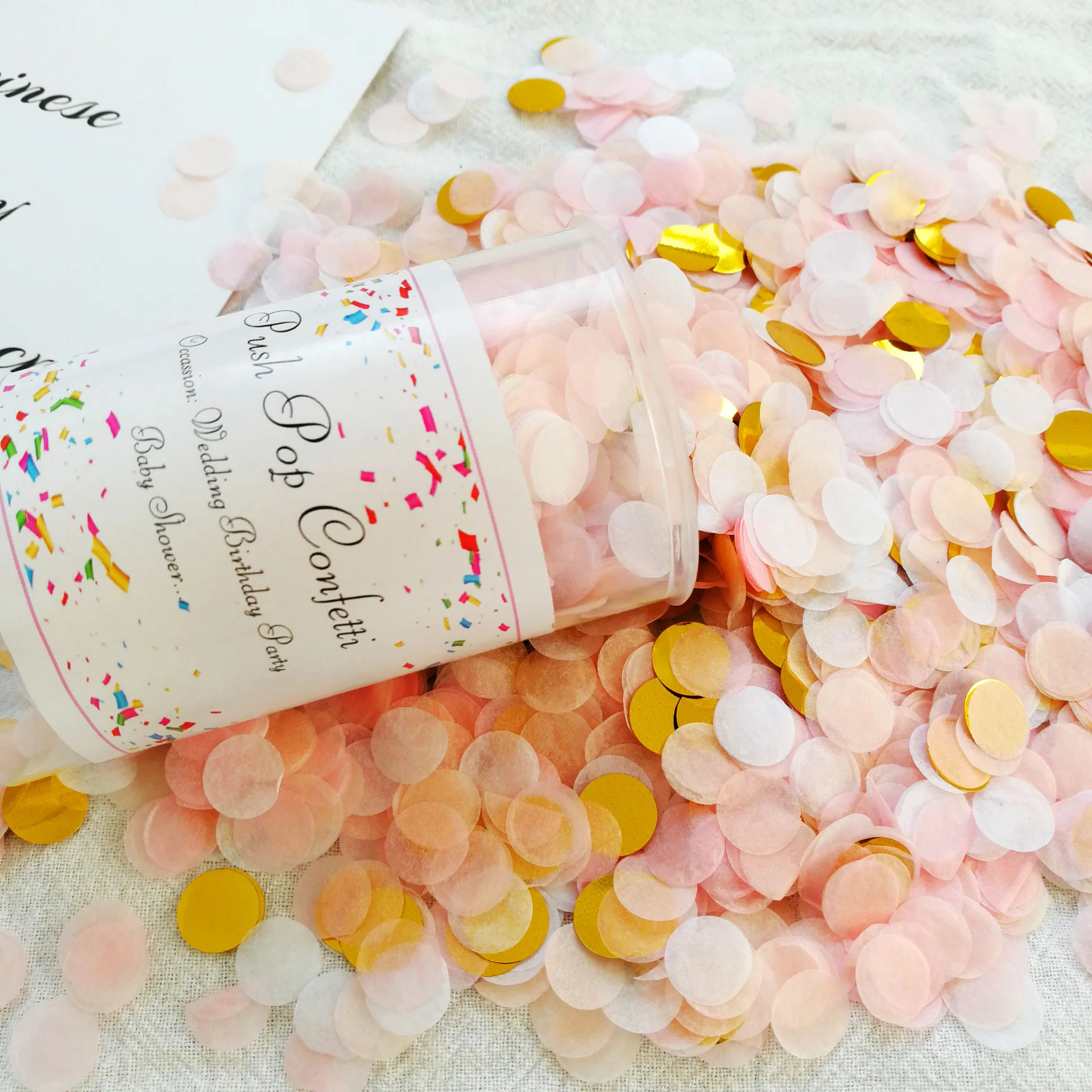 1 набор, рождественское, популярное, розовое конфетти, попперы для свадьбы, с днем рождения, бумажные Мини Круглые Конфетти в горошек, вечерние украшения - Цвет: PP02