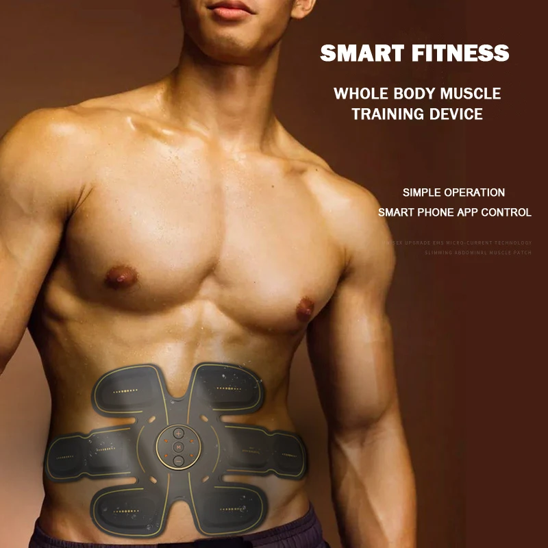 

EMS Abdominal Muscle Stimulator waist trainer Abs Fitness 50-level intensity 8 modes Electrostimulation Exercise Gym Equipment