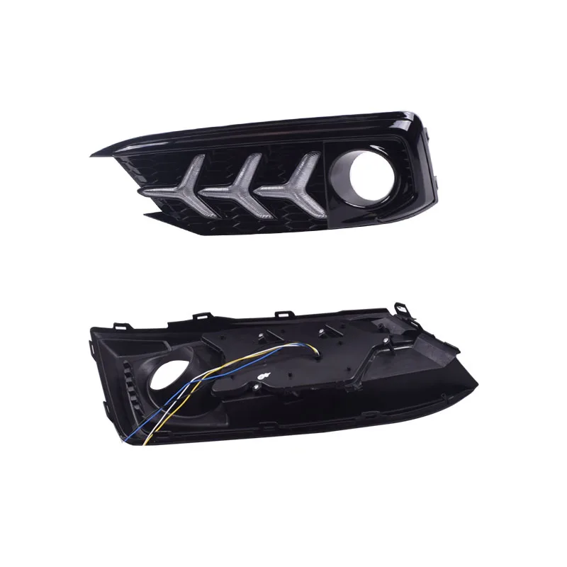 YAUNEN 1 комплект для Honda Civic 10th 2016 2017 2018 светодиодный DRL Дневной светильник желтый