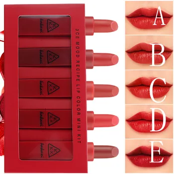 

5 Colors Moisturizing Lipsticks Lip easy to wear Stain Makeup Velvet Glossy Lip-gloss Not Easy Sweet Cream 0212