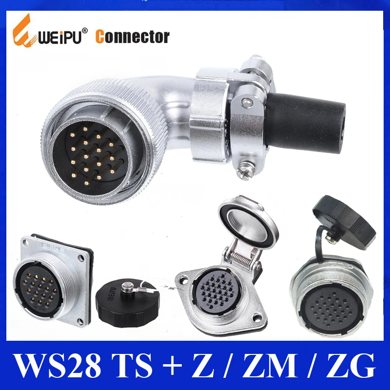 Оригинальные разъемы WEIPU WS28 2 3 4 7 8 9 10 12 16 17 20 24 26Pin разъем TS Z ZM ZG угловая вилка кабеля