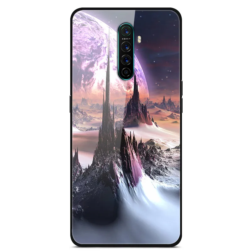 Для OPPO Realme X2 Pro Чехол из закаленного стекла чехол жесткая задняя крышка для телефона для OPPO Realme X2 Pro TPU бампер чехол s для RealmeX2 Pro - Цвет: 13
