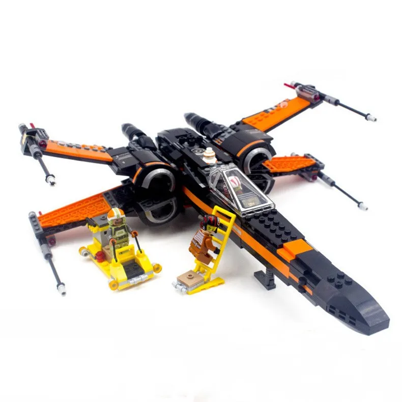 

Poe's X-wing Fighter Starwars Compatible Lepining Building Blocks Bricks Fighter Assembled Fighter Star Wars X Wing Toys