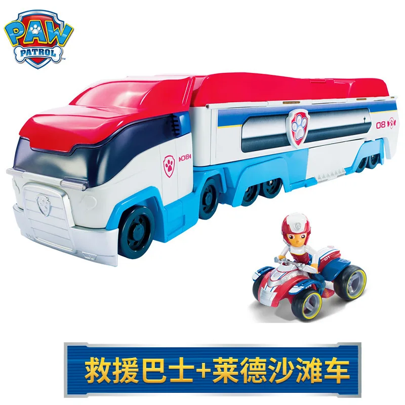 

Genuine Paw Patrol University Work China Mobile Rescue Bus Puppy Dog Patrol Car Want Team Transformation CHILDREN'S Toy