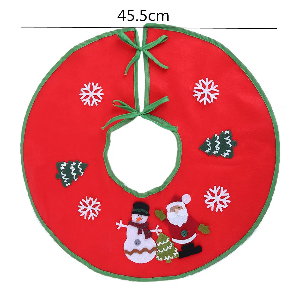 1pc Colorful Xmas Tree Carpet Mat Plush Christmas Tree Skirt Fur Merry Christmas Decorations for Home Natal Tree Skirts Navidad - Цвет: H Non-woven