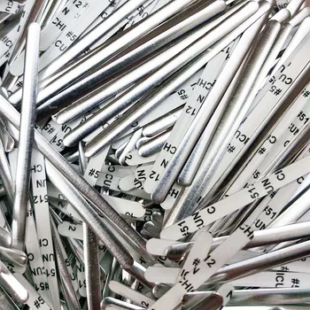 

100PCS Nose Wire Nose Clip Bridge Metal Flat Aluminum Bar Strip Trimming Nose Bridge Nose Clips DIY Face Mask Nose Clip Bridge