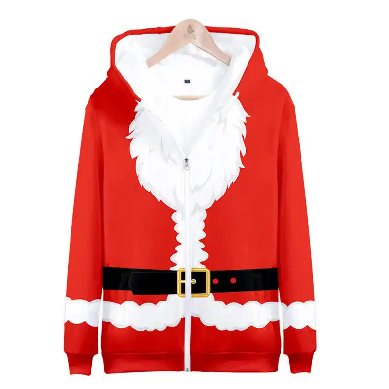 Immagini Natale Zip.2020 Nuovo Maglione Di Natale Unisex Delle Donne Degli Uomini Di Vacanza Santa A Maniche Lunghe Zip Con Cappuccio Maglione Divertente Magliette E Camicette Autunno Inverno Abbigliamento U3 Aliexpress