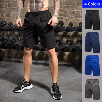 

OLOME Multi-pocket Zipper Pocket Male Joggers Shorts Men Loose Trainning Short Pants Gyms Fitness Bodybuilding Workout Quick Dry