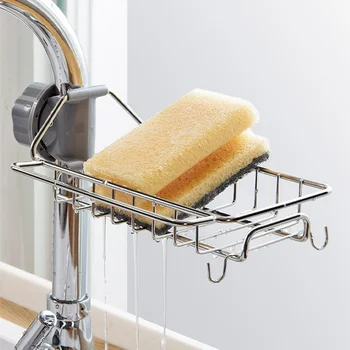 

Faucet Sponge Holder Sink Organizer Drainer Faucet Hanging Storage Rack for Bathroom Kitchen JAN88