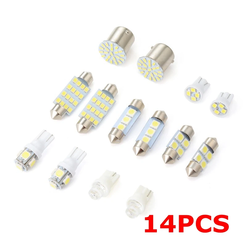 14 шт./лот LED 1157 T10 31 36 мм авто Интерьер Карта Купол номерной знак Замена свет комплект белая лампа набор|Сигнальная лампа| | АлиЭкспресс