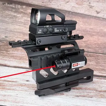 

Picatinny Weaver AK Serie Rail Side Mount Quick QD 20mm Red Green Laser 4 Reticle Holographic Projected Dot Sight Scope