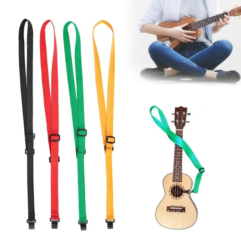 

Sturdy Rope Fabric Tape Ukulele Straps Parts Musical Instruments Guitar Ribbon 3 Color Violin Practical