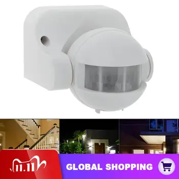 

100-240V 50-60Hz 180Degree PIR Infrared Human Induction Lamp Switch Waterproof Dustproof Infrared Detector Light Motion Sensor