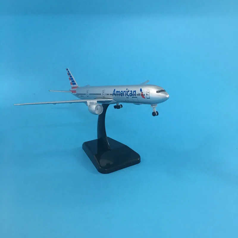 20 см Американская авиакомпания Boeing 777 модель самолета США B777 модель самолета 16 см литая под давлением металлическая Игрушечная модель самолета