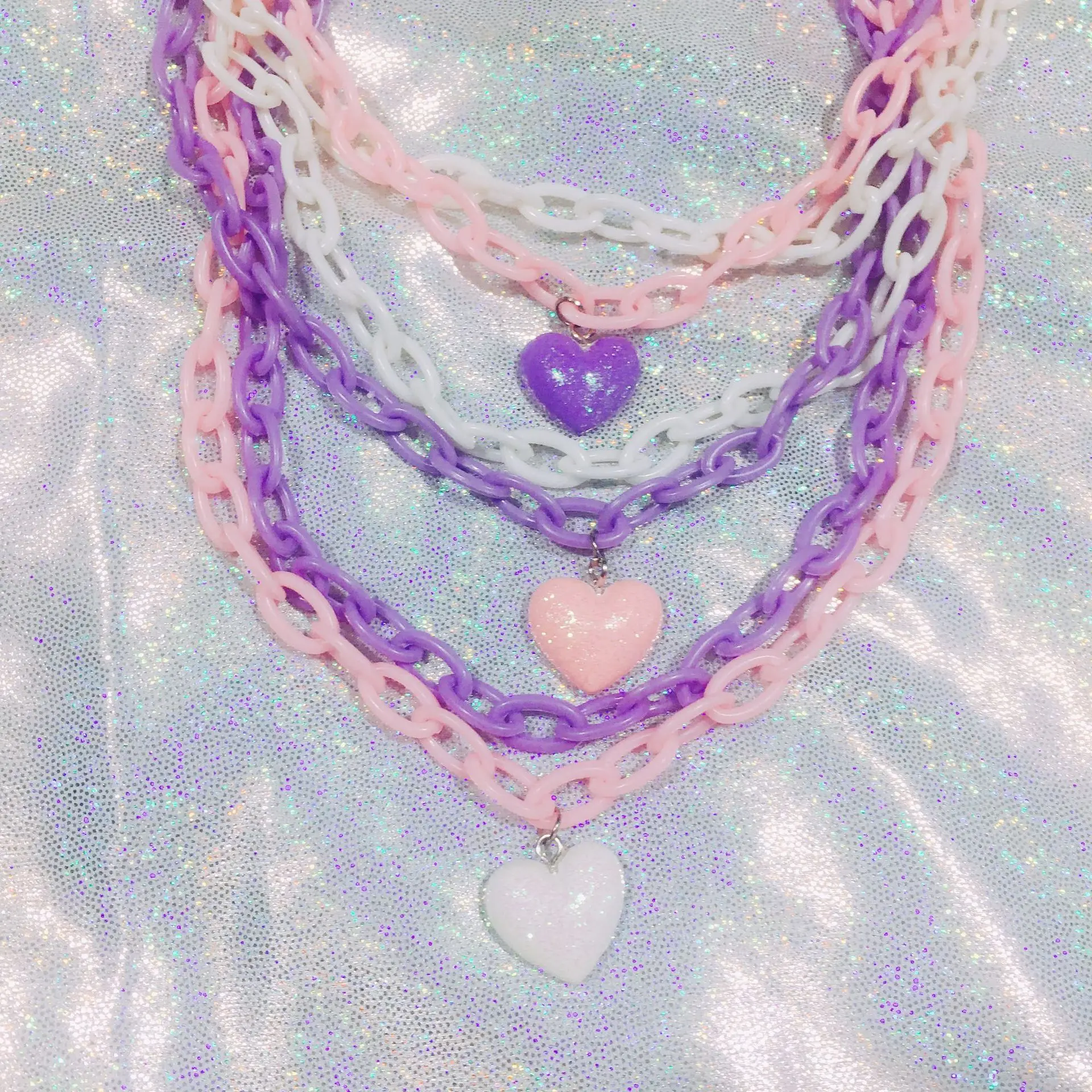 

Harajuku Resin Necklace for Women Jewelry Bead Chain Female Symbol Internet Girl Choker Punk Rock Collares Mujer CL60