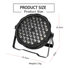  LED Par Light RGBW 54x3W Disco Wash Light Equipment 8 Channels DMX 512 LED Uplights Stage Lighting Effect Light Fast Shipping 